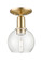 Arcadia One Light Semi-Flush Mount in Champagne Bronze (405|716-1C-CB-G124-6)
