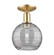 Arcadia One Light Semi-Flush Mount in Champagne Bronze (405|716-1C-CB-G1213-8SM)