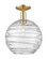 Arcadia One Light Semi-Flush Mount in Champagne Bronze (405|716-1C-CB-G1213-12CL)