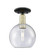 Arcadia One Light Semi-Flush Mount in Black Antique Brass (405|716-1C-BAB-G124-8)
