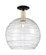 Arcadia One Light Semi-Flush Mount in Black Antique Brass (405|716-1C-BAB-G1213-14CL)