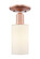 Arcadia One Light Semi-Flush Mount in Antique Copper (405|716-1C-AC-G801)