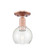 Arcadia One Light Semi-Flush Mount in Antique Copper (405|716-1C-AC-G124-8)