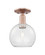 Arcadia One Light Semi-Flush Mount in Antique Copper (405|716-1C-AC-G122-8)