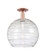 Arcadia One Light Semi-Flush Mount in Antique Copper (405|716-1C-AC-G1213-14CL)