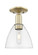 Arcadia One Light Semi-Flush Mount in Antique Brass (405|716-1C-AB-GBD-752)
