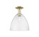 Arcadia One Light Semi-Flush Mount in Antique Brass (405|716-1C-AB-GBD-124)