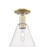 Arcadia One Light Semi-Flush Mount in Antique Brass (405|716-1C-AB-GBC-82)