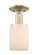 Arcadia One Light Semi-Flush Mount in Antique Brass (405|716-1C-AB-G341)