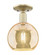 Arcadia One Light Semi-Flush Mount in Antique Brass (405|716-1C-AB-G128-8)