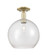 Arcadia One Light Semi-Flush Mount in Antique Brass (405|716-1C-AB-G124-12)