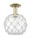 Arcadia One Light Semi-Flush Mount in Antique Brass (405|716-1C-AB-G122-10RW)
