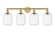 Edison Four Light Bath Vanity in Brushed Brass (405|616-4W-BB-G460-7CL)
