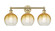 Edison Three Light Bath Vanity in Brushed Brass (405|616-3W-BB-G483-8AM)