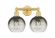 Edison Two Light Bath Vanity in Satin Gold (405|616-2W-SG-G483-8SL)