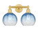 Edison Two Light Bath Vanity in Satin Gold (405|616-2W-SG-G483-8SB)