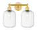 Edison Two Light Bath Vanity in Satin Gold (405|616-2W-SG-G460-7CL)