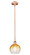 Edison One Light Mini Pendant in Antique Copper (405|616-1S-AC-G483-8AM)
