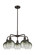Ballston Five Light Chandelier in Oil Rubbed Bronze (405|516-5CR-OB-G483-8SL)