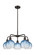Ballston Five Light Chandelier in Oil Rubbed Bronze (405|516-5CR-OB-G483-8SB)