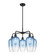 Ballston Five Light Chandelier in Matte Black (405|516-5CR-BK-G484-7SB)