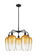 Ballston Five Light Chandelier in Matte Black (405|516-5CR-BK-G484-7AM)