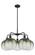 Ballston Five Light Chandelier in Matte Black (405|516-5CR-BK-G481-10SL)