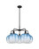 Ballston Five Light Chandelier in Matte Black (405|516-5CR-BK-G481-10SB)