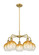 Ballston Five Light Chandelier in Brushed Brass (405|516-5CR-BB-G483-8AM)