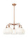 Ballston Five Light Chandelier in Antique Copper (405|516-5CR-AC-G483-8OP)