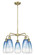 Ballston Five Light Chandelier in Antique Brass (405|516-5CR-AB-G480-6SB)