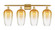 Ballston Four Light Bath Vanity in Satin Gold (405|516-4W-SG-G484-7AM)