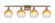 Ballston Four Light Bath Vanity in Brushed Brass (405|516-4W-BB-G483-8AM)