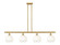 Ballston Four Light Island Pendant in Satin Gold (405|516-4I-SG-G483-8OP)