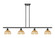 Ballston Four Light Island Pendant in Oil Rubbed Bronze (405|516-4I-OB-NBD2-75-NAT)