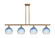 Ballston Four Light Island Pendant in Brushed Brass (405|516-4I-BB-G483-8SB)