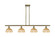 Ballston Four Light Island Pendant in Antique Brass (405|516-4I-AB-NBD2-9-NAT)