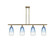 Ballston Four Light Island Pendant in Antique Brass (405|516-4I-AB-G480-6SB)
