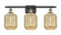 Ballston Three Light Bath Vanity in Black Antique Brass (405|516-3W-BAB-G460-7ME)