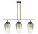 Ballston Three Light Island Pendant in Brushed Brass (405|516-3I-BB-G484-7SL)