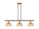 Ballston Three Light Island Pendant in Antique Copper (405|516-3I-AC-NBD2-75-NAT)