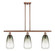 Ballston Three Light Island Pendant in Antique Copper (405|516-3I-AC-G480-6SL)