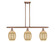 Ballston Three Light Island Pendant in Antique Copper (405|516-3I-AC-G459-6ME)