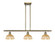 Ballston Three Light Island Pendant in Antique Brass (405|516-3I-AB-NBD2-75-NAT)