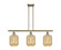 Ballston Three Light Island Pendant in Antique Brass (405|516-3I-AB-G460-7ME)