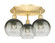 Ballston Three Light Semi-Flush Mount in Satin Gold (405|516-3C-SG-G483-8SL)