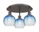 Ballston Three Light Semi-Flush Mount in Oil Rubbed Bronze (405|516-3C-OB-G483-8SB)