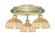 Ballston Three Light Semi-Flush Mount in Antique Brass (405|516-3C-AB-NBD2-75-NAT)