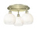 Ballston Three Light Semi-Flush Mount in Antique Brass (405|516-3C-AB-G483-8OP)