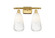 Ballston Two Light Bath Vanity in Satin Gold (405|516-2W-SG-G480-6OP)